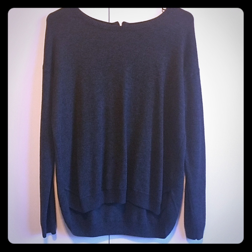 H&M Dark Grey Zip- Back Sweater